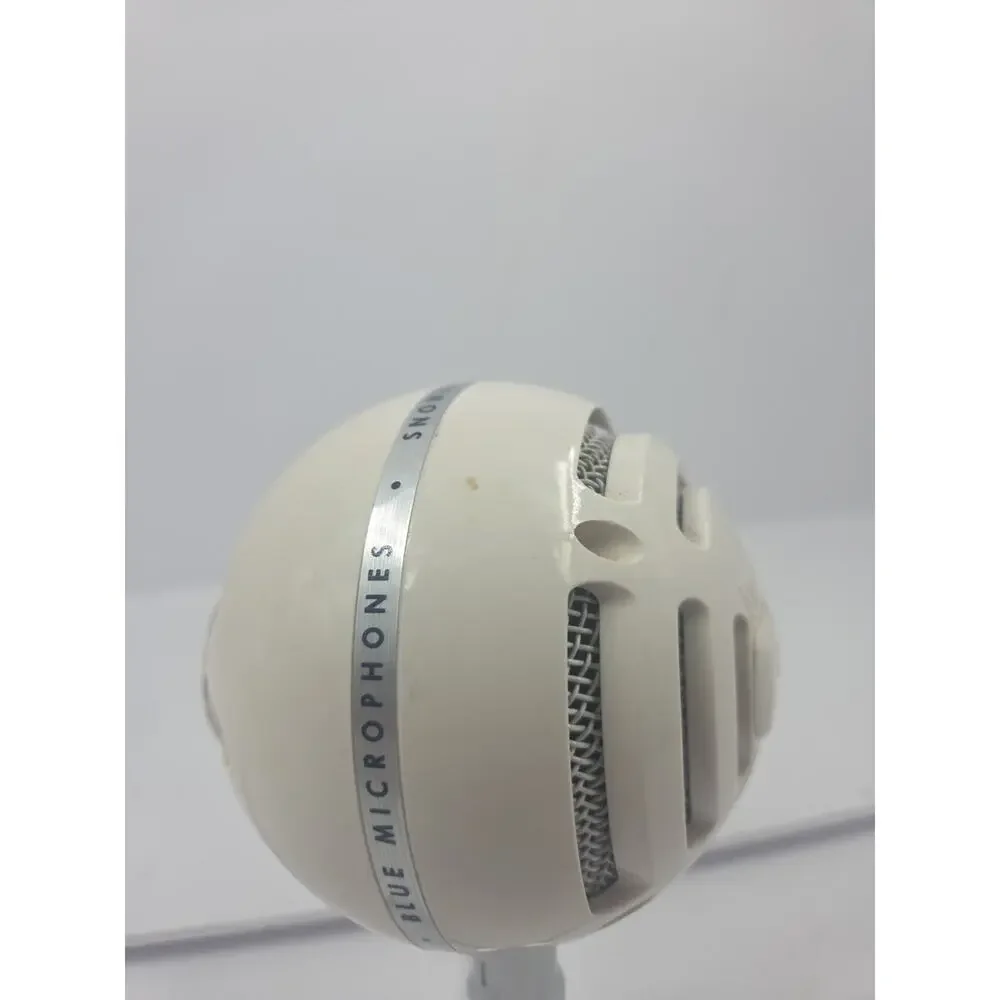 Blue Snowball iCE USB Microphone White Untested For Parts or Repair